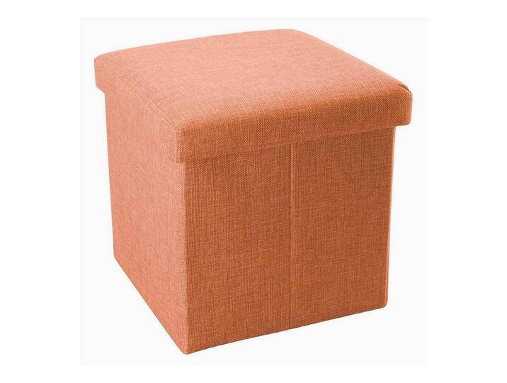Intirilife Sitzhocker (Sitzwürfel mit Stauraum 38x38x38 cm in MANDARINEN ORANGE - Fußablage), Faltbarer Sitzhocker - aus Stoff in Leinen Optik - Aufbewahrungsbox von OTTO