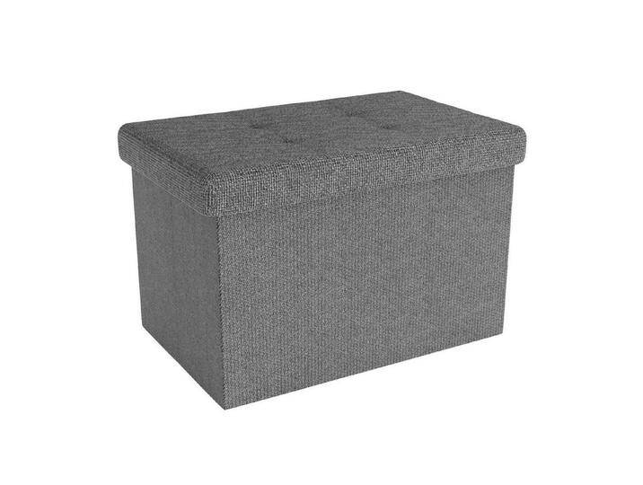 Intirilife Sitzhocker (Sitzwürfel mit Stauraum 49x30x30 cm in FELS GRAU - Fußablage, 1 St), Faltbare Sitzbank - aus Stoff mit Mulden - Aufbewahrungsbox Truhe von OTTO