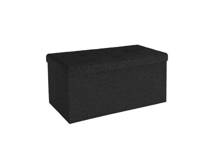 Intirilife Sitzhocker (Sitzwürfel mit Stauraum 76x38x38 cm in PIANO SCHWARZ - Fußablage), Faltbare Sitzbank mit Mulden Aufbewahrungsbox Sitzhocker Fußhocker von OTTO