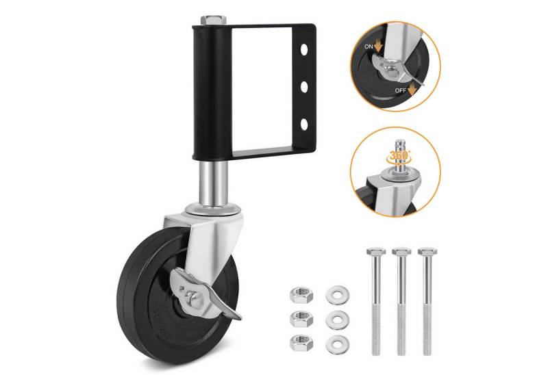 JOYOLEDER Gerüstrolle 1/2 Stück Torrolle mit Federbelastung, Schwarz, (1-St) von JOYOLEDER