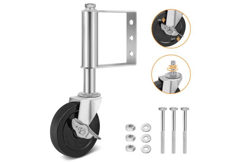 JOYOLEDER Gerüstrolle 1/2 Stück Torrolle mit Federbelastung, Silber, (1-St) von JOYOLEDER