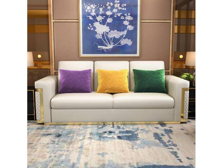 JVmoebel 3-Sitzer Dreisitzer Sofa in Weiß aus Kunstleder - Polster Couch Textil, Made in Europa, weiß von OTTO