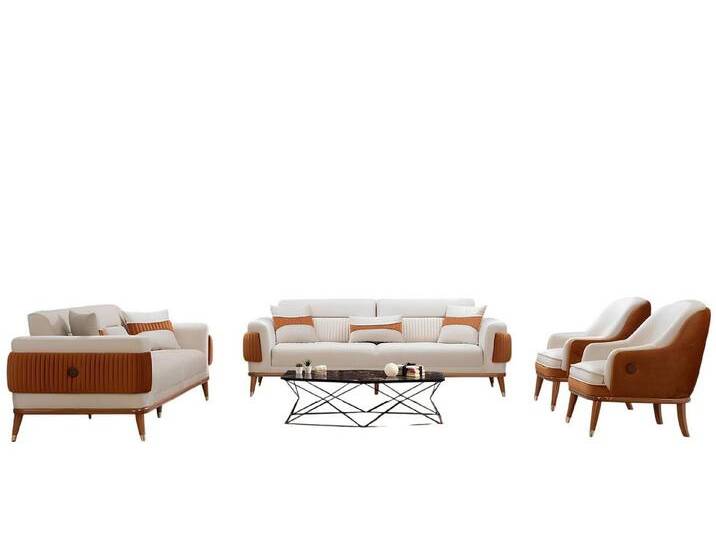 JVmoebel 3-Sitzer Gemütliche weiße Sofas und Sessel aus Polyester für Ihr Zuhause, 4 Teile, Made in Europe, weiß JVmoebel 3-Sitzer Gemütliche weiße Sofas und Sessel aus Polyester für Ihr Zuhause, 4 Teile, Made in Europe, weiß von OTTO