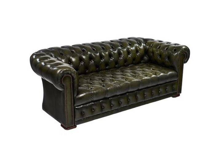 JVmoebel 3-Sitzer Grüne Chesterfield-Ledercouch im Vintage-Stil für 3 Personen, Made in Europa, grün von OTTO