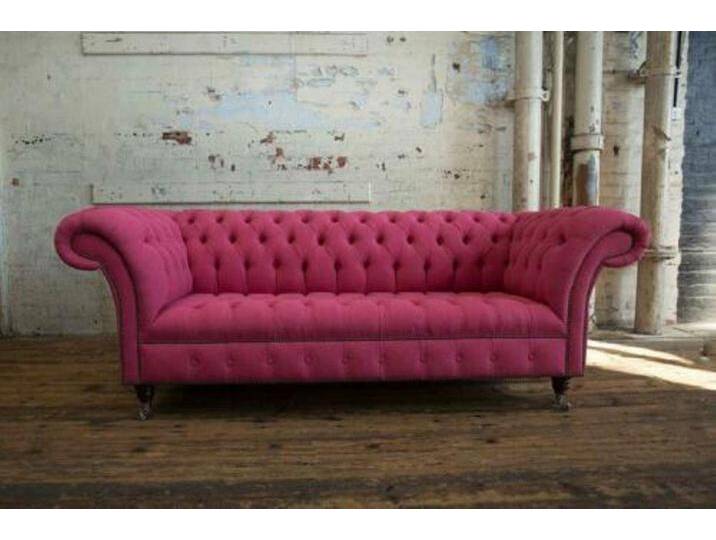 JVmoebel Chesterfield-Sofa Pinke Designer Sofa Couch Polster XXL 3 Sitzer Sofas Couchen Textil, Made in Europa, rosa von OTTO