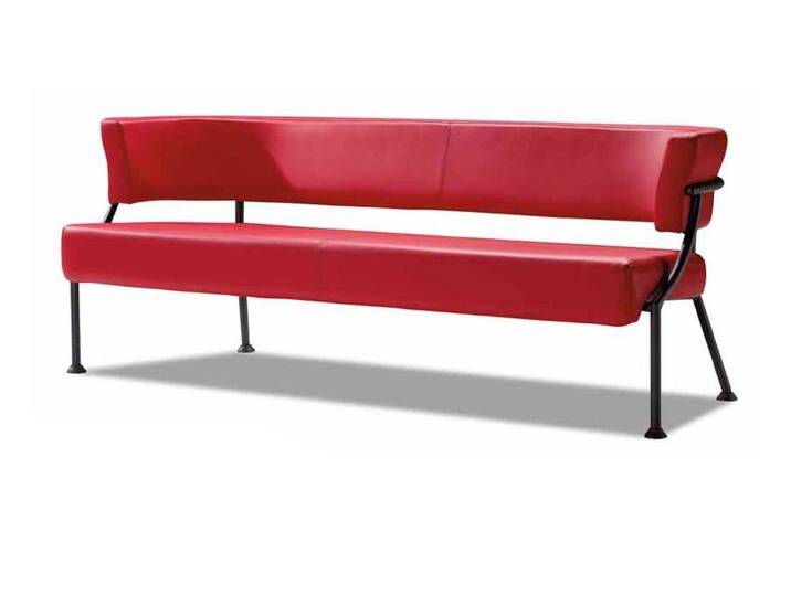 JVmoebel 3-Sitzer Roter Leder Dreisitzer Wohnzimmer Designer Polstercouch Sitzmöbel Sofa, 1 Teile, Made in Europa, rot von OTTO