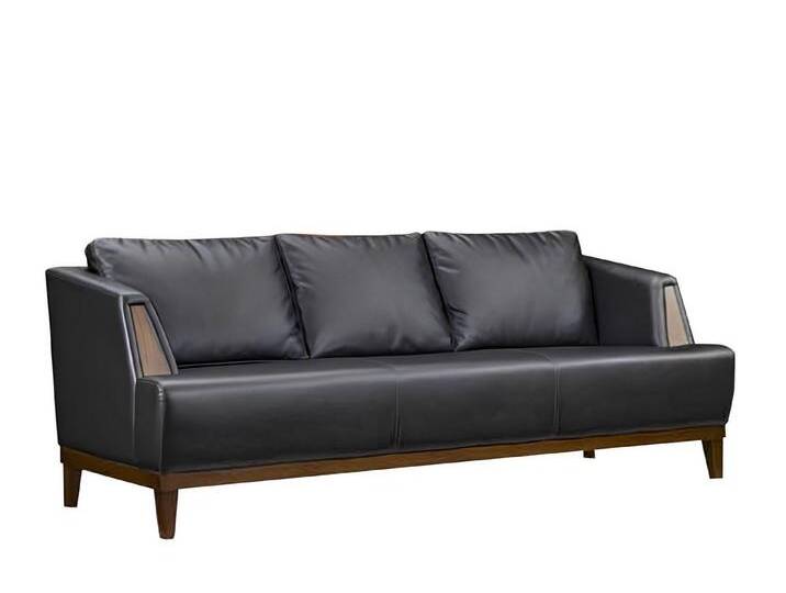 JVmoebel 3-Sitzer Schwarzer Designer Leder Dreisitzer Moderne Wohnzimmer Polster Couch, 1 Teile, Made in Europa, schwarz von OTTO