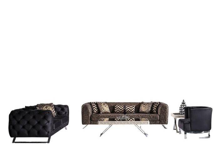 JVmoebel 4-Sitzer Moderner schwarzer und brauner Holz-Textil-Sofaset mit stilvollem, 3 Teile, Made in Europe, schwarz JVmoebel 4-Sitzer Moderner schwarzer und brauner Holz-Textil-Sofaset mit stilvollem, 3 Teile, Made in Europe, schwarz von OTTO