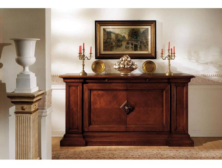 JVmoebel Anrichte Antike Anrichte Kommode mit Glasfront in Braun (Anrichte), Made in Europa, braun von OTTO