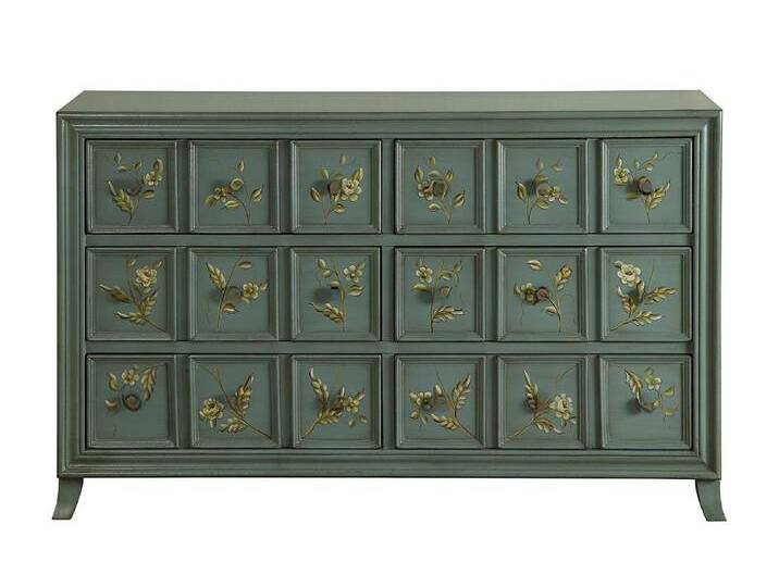 JVmoebel Apothekerschrank Schubladenkommode Apothekerschrank mit 18 Fächern Made in Europa, grün JVmoebel Apothekerschrank Schubladenkommode Apothekerschrank mit 18 Fächern Made in Europa, grün von OTTO
