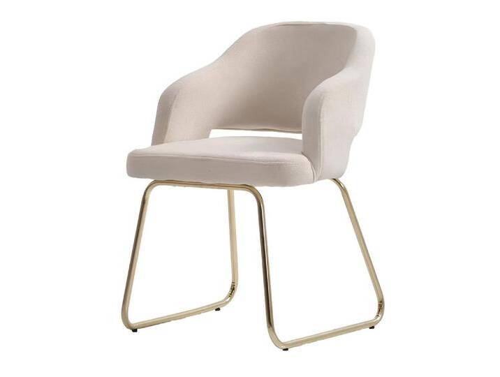 JVmoebel Armlehnstuhl Beige Stühle komfortables Lehnstuhl Stoff Einzelsitz Stuhl (6 St), Made in Europa, beige von OTTO