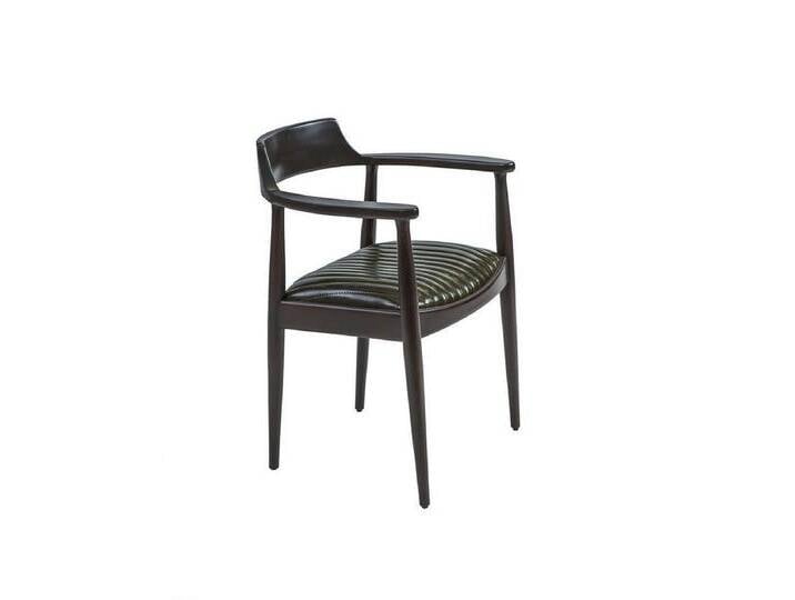 JVmoebel Armlehnstuhl Eleganter Esszimmerstuhl mit Armlehnen in Schwarz aus Holz (1 St), Made in Europa, schwarz von OTTO