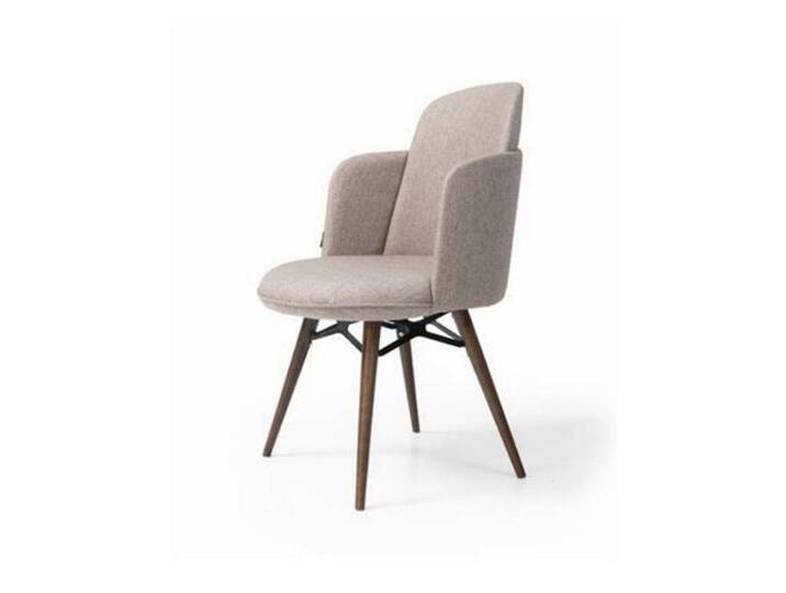 JVmoebel Armlehnstuhl Eleganter Weißer Textilstuhl für Esszimmer – Luxus Einsitzer Neu (1 St), Made in Europa, beige von OTTO