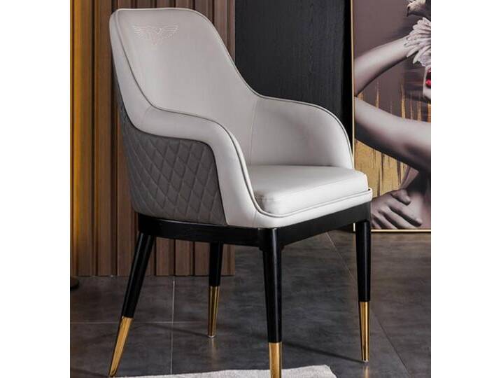 JVmoebel Armlehnstuhl Polsterstuhl Sessel Leder Grau für Wohn- und Esszimmer, Made in Europa, grau von OTTO