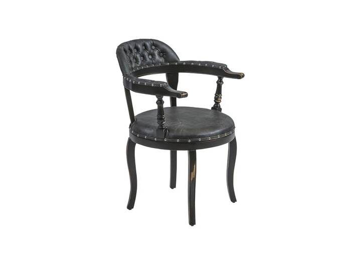 JVmoebel Armlehnstuhl Stylischer Armlehnstuhl aus Holz für das Esszimmer mit Polsterung (1 St), Made in Europa, schwarz von OTTO