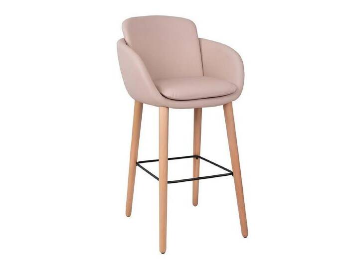 JVmoebel Barhocker Beige Barhocker aus Kunstleder – Stilvolle Barstühle fürs Zuhause (1 St., 1x Barhocker), Made in Europa, beige von OTTO