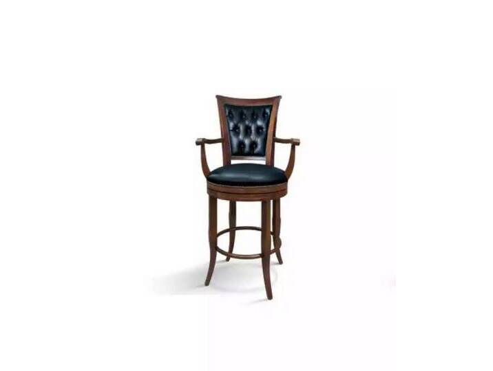 JVmoebel Barhocker Klassischer Chesterfield Barstuhl aus Kunstleder Polsterung (1 St., Barhocker), Made in Europa, schwarz von OTTO