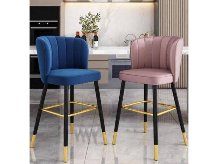 JVmoebel Barhocker Rosa Designer Holz Barhocker für Esszimmer Modern Neu (1 St., Nur Barhocker), Made in Europa, rosa von OTTO