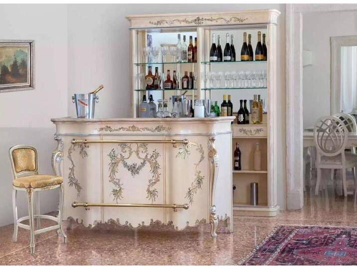 JVmoebel Barschrank Holz Bar Schrank Tresen Haus Bars Theke Tisch Weinschrank (1-St., Nur Barschrank) Made in Europa, beige von OTTO