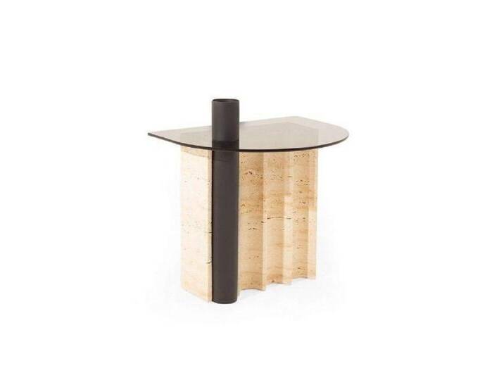 JVmoebel Beistelltisch Modernes Wohnzimmermöbel mit Glasplatte in Beige Farbe (1-St., 1x Beistelltisch), Made in Europa, beige von OTTO