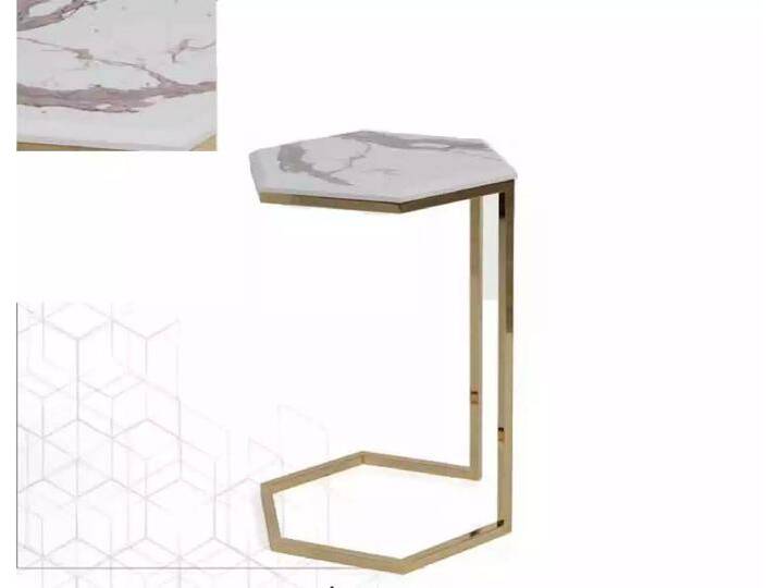 JVmoebel Beistelltisch Wertvolle Wohnzimmermöbel im edlen Gold-Edelstahl-Design (1-St., 1x Beistelltisch), Made in Europa, goldfarben von OTTO