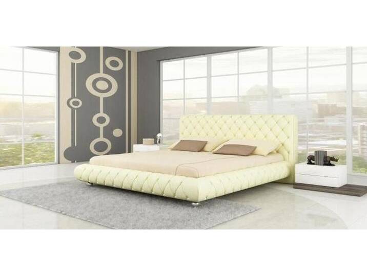 JVmoebel Bett Wasserbett Komplett Lederbett Polsterbett mit Matratze Chesterfield (WASSERBETT BETT BETTEN - CRYSTAL), Made in Europa, beige, Beige von OTTO