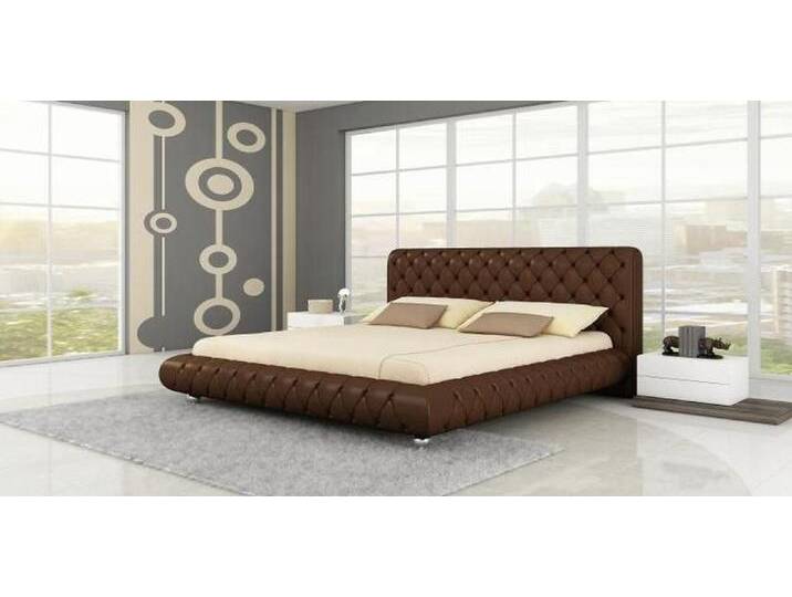 JVmoebel Bett Wasserbett Komplett Lederbett Polsterbett mit Matratze Chesterfield (WASSERBETT BETT BETTEN - CRYSTAL), Made in Europa, braun, Braun von OTTO
