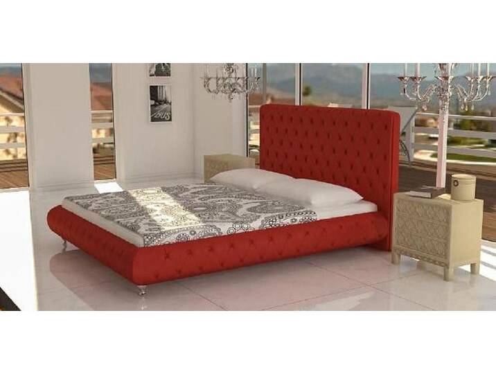JVmoebel Bett Wasserbett Komplett Lederbett Polsterbett mit Matratze Chesterfield (WASSERBETT BETT BETTEN - CRYSTAL), Made in Europa, rot, Rot von OTTO