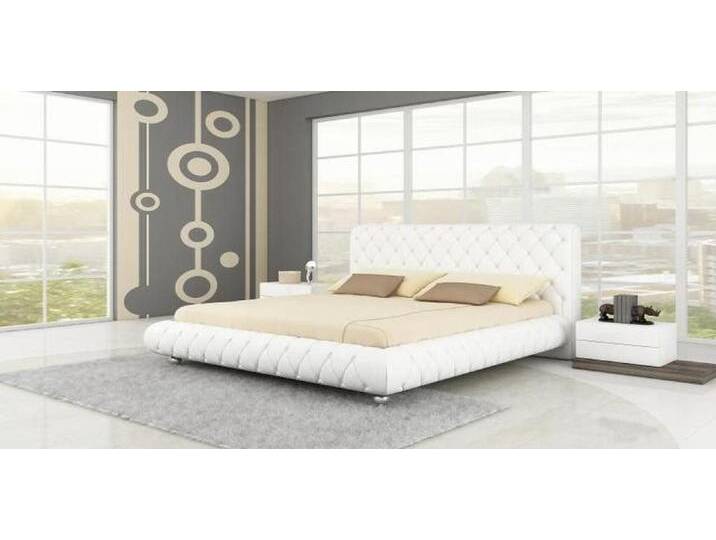 JVmoebel Bett Wasserbett Komplett Lederbett Polsterbett mit Matratze Chesterfield (WASSERBETT BETT BETTEN - CRYSTAL), Made in Europa, weiß, Weiß von OTTO