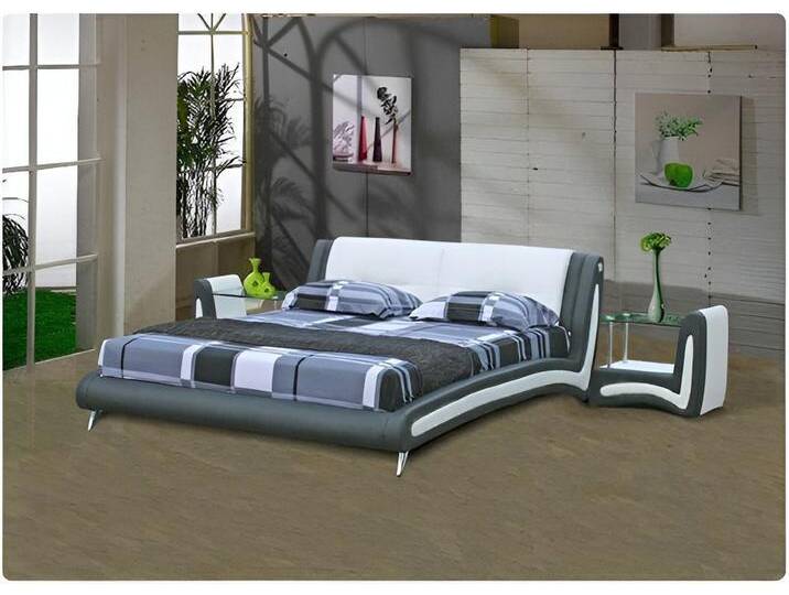JVmoebel Bett Wasserbett Lederbett Polsterbett mit Matratze Neu LERA Bett Betten (Wasserbett Bett Betten - LERA), Made in Europa, schwarz von OTTO