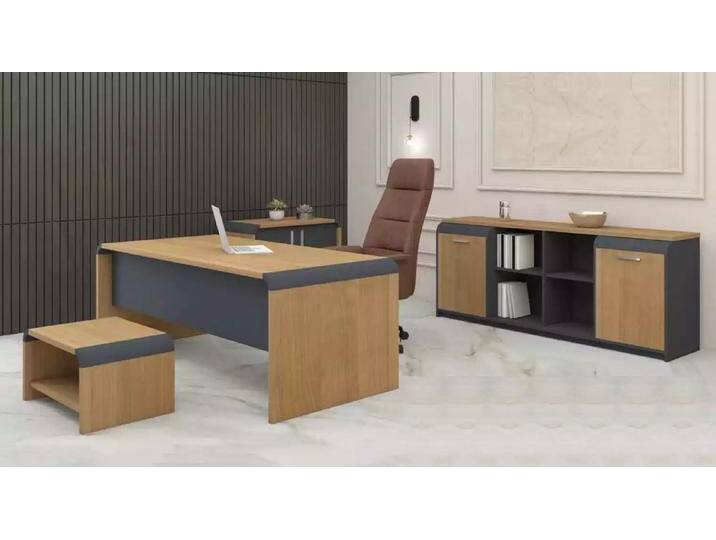 JVmoebel Büromöbel-Set Arbeitszimmer Set: Schreibtisch, Kommode und Tisch für Zuhause, (4-tlg., Schreibtisch, Couchtisch, Beistelltisch, Schrank) von OTTO