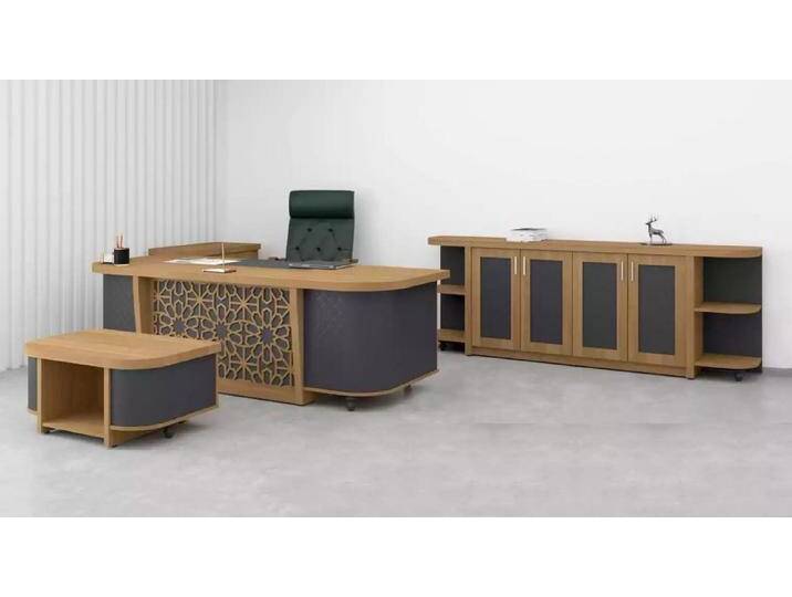 JVmoebel Büromöbel-Set Designer Büromöbel Set für das Arbeitszimmer mit Schreibtisch, (4-tlg., Schreibtisch, Couchtisch, Beistelltisch, Schrank) von OTTO