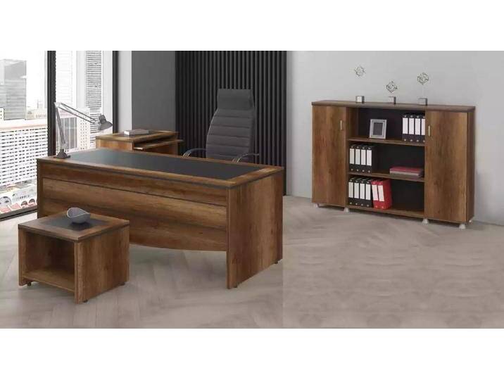 JVmoebel Büromöbel-Set Exklusive Büromöbel Schreibtisch für das Arbeitszimmer, (4-tlg., Schreibtisch, Couchtisch, Beistelltisch, Schrank) von OTTO