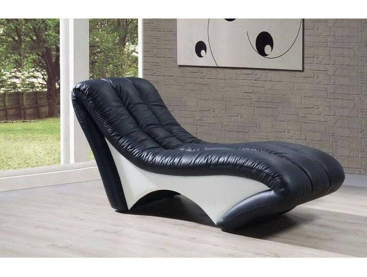JVmoebel Chaiselongue Designer Leder Chaiselongues Liege Ottomane Sofa Echtes Leder Relax, Made in Europa, schwarz von OTTO