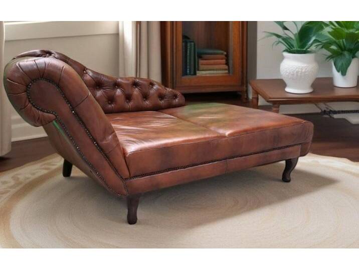 JVmoebel Chaiselongue Exklusive Chesterfield Leder-Chaiselongue stilvolle Relaxliege Sofort, Made in Europa, braun JVmoebel Chaiselongue Exklusive Chesterfield Leder-Chaiselongue stilvolle Relaxliege Sofort, Made in Europa, braun von OTTO
