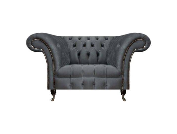 JVmoebel Chesterfield-Sessel Chesterfield Moderner Grauer Sessel Designer Wohnzimmer Edler (Sessel), Made in Europa, grau von OTTO