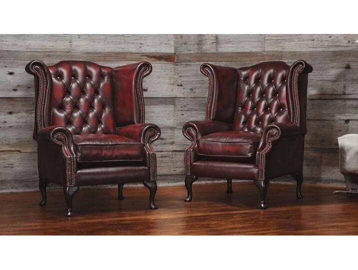 JVmoebel Chesterfield-Sessel Echter Chesterfield Ohrensessel Sessel Polster 100% Leder Sofort (Ohrensessel), Made in Europa, rot von OTTO