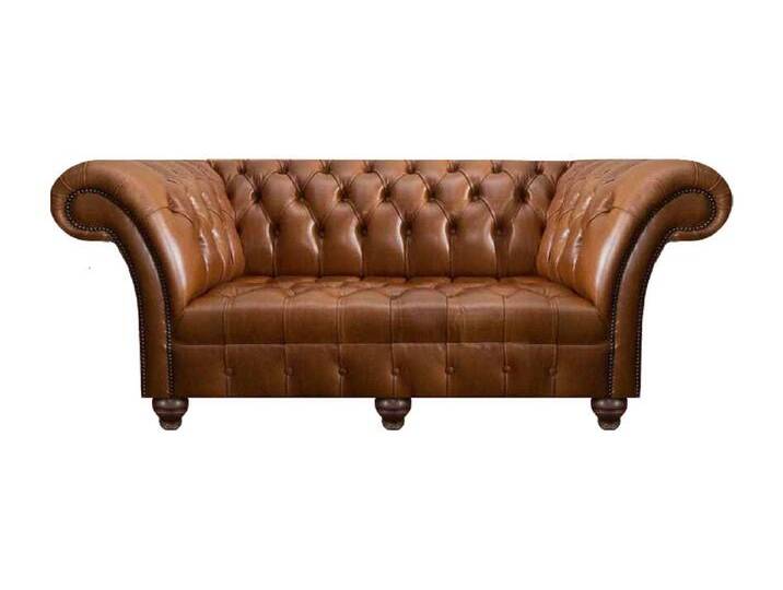 JVmoebel Chesterfield-Sofa Brauner Chesterfield Leder Dreisitzer Wohnzimmer Moderne, 1 Teile, Made in Europa, braun von OTTO