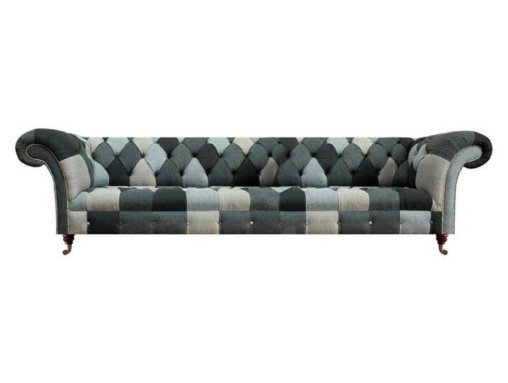 JVmoebel Chesterfield-Sofa Buntes Viersitzer Sofa fürs Wohnzimmer - Wohnmöbel Set, 1 Teile, Made in Europa, grau JVmoebel Chesterfield-Sofa Buntes Viersitzer Sofa fürs Wohnzimmer - Wohnmöbel Set, 1 Teile, Made in Europa, grau von OTTO