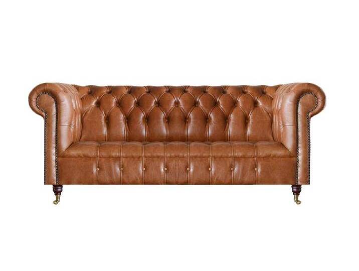 JVmoebel Chesterfield-Sofa Chesterfield Leder Sitzmöbel Brauner Dreisitzer Wohnzimmer Edle, 1 Teile, Made in Europa, braun von OTTO