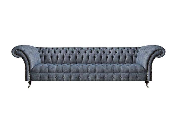 JVmoebel Chesterfield-Sofa Chesterfield Wohnzimmer Sofas Exklusiver Viersitzer Sitzmöbel Couchen, 1 Teile, Made in Europa, grau von OTTO