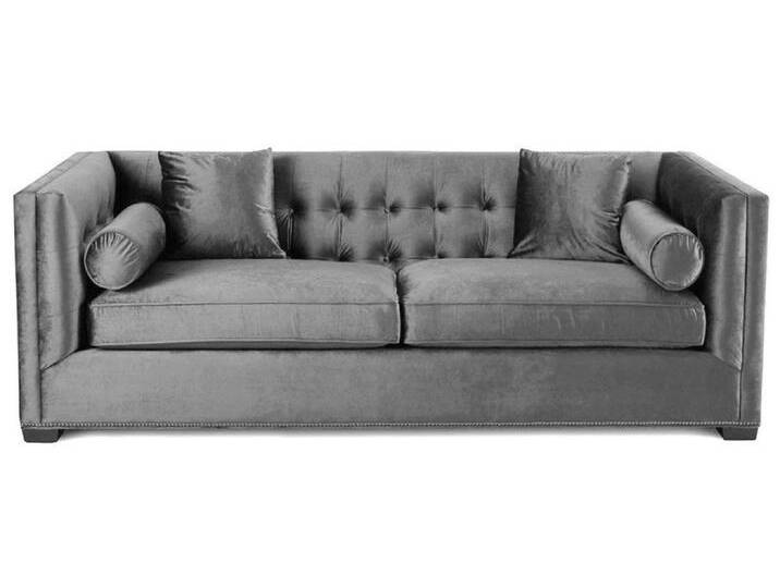 JVmoebel Chesterfield-Sofa Graues Chesterfield Schlafsofa Dreisitzer mit Bettfunktion, Made in Europa, grau JVmoebel Chesterfield-Sofa Graues Chesterfield Schlafsofa Dreisitzer mit Bettfunktion, Made in Europa, grau von OTTO
