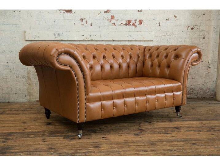 JVmoebel Chesterfield-Sofa Zweiersitzer Leder Couch Polsterstuhl Loungesessel Sofa, Made in Europa, braun von OTTO