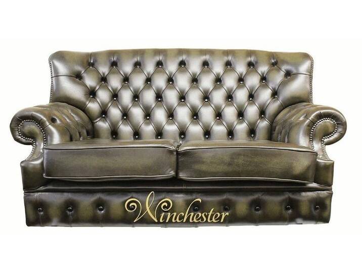 JVmoebel Chesterfield-Sofa Zweisitzer Couch aus Kunstleder in klassischem Grün, Made in Europa, grün von OTTO