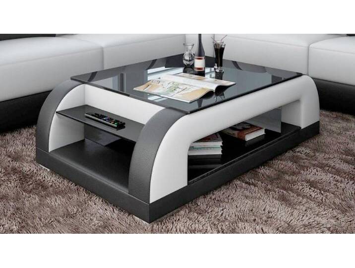 JVmoebel Couchtisch Designer Couchtisch Tisch Couchtische Glastisch Tische, Made in Europa, schwarz weiß, Weiß/Schwarz von OTTO