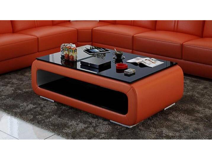 JVmoebel Couchtisch Designer Glastisch Beistelltisch eleganter Salontisch, Made in Europa, orange, Orange von OTTO
