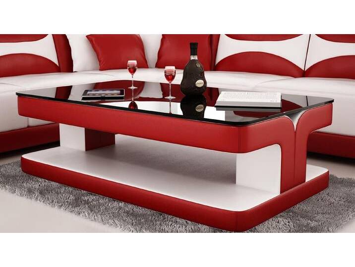 JVmoebel Couchtisch Designer Glastisch Schwarz Rot Modern Stilvoll Tisch Tische (Couchtisch SR4408), Made in Europa von OTTO