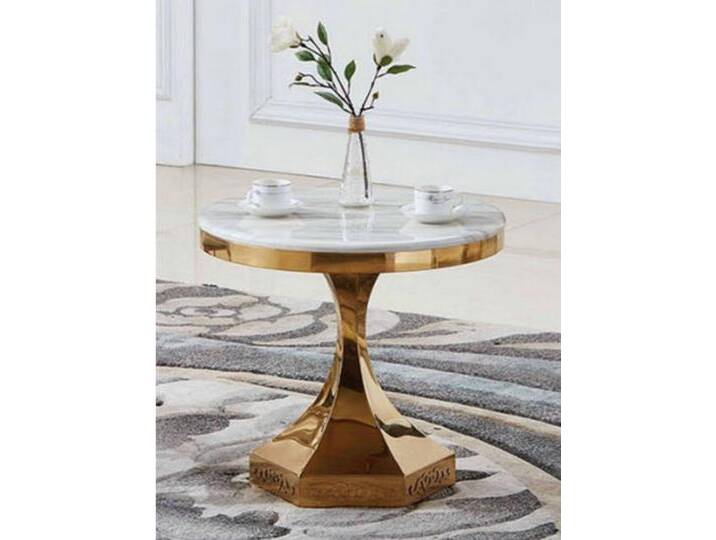 JVmoebel Couchtisch Luxus Couchtisch Modern Design Tisch Wohnzimmer Beistelltisch 60x54 (1-St., Nur Couchtisch), Made in Europa, goldfarben von OTTO