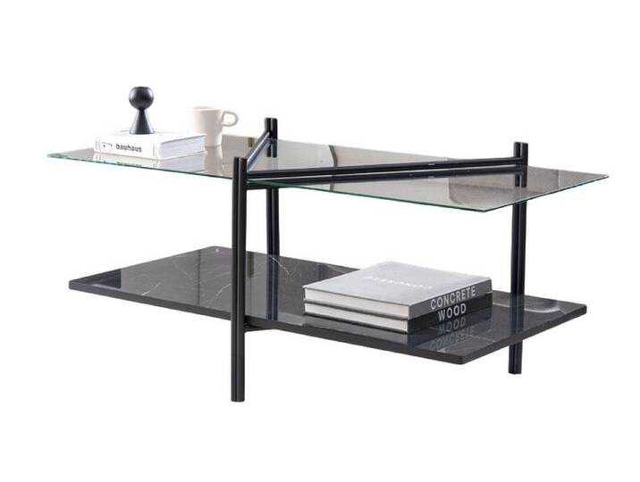 JVmoebel Couchtisch Moderner Couchtisch Schwarz mit Glasplatte und Marmor-Optik, Made in Europe, schwarz JVmoebel Couchtisch Moderner Couchtisch Schwarz mit Glasplatte und Marmor-Optik, Made in Europe, schwarz von OTTO