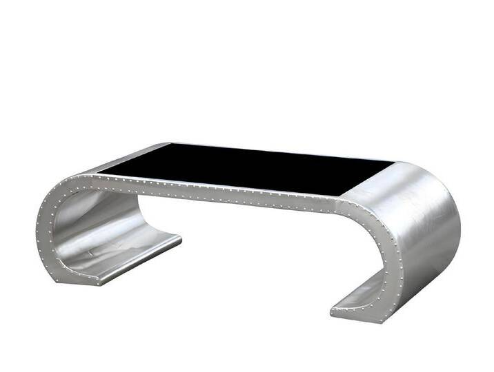 JVmoebel Couchtisch Vintage Flugzeug-Design Beistelltisch für Ihr Wohnzimmer, Made in Europa, silberfarben von OTTO